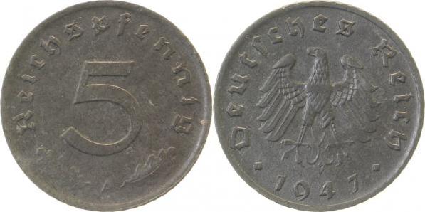 37447A~1.5 5 Pfennig  1947A f.prfr J 374  
