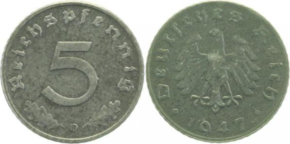 37447D~3.0 5 Pfennig  1947D ss J 374  