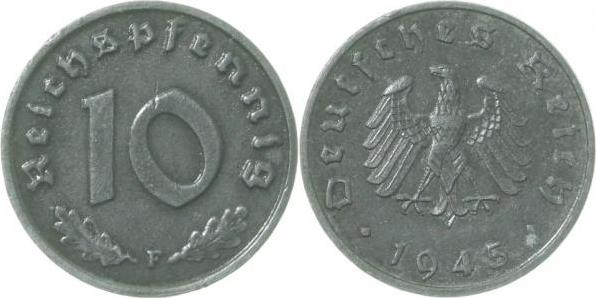 37545F~2.0 10 Pfennig  1945F vz J 375  