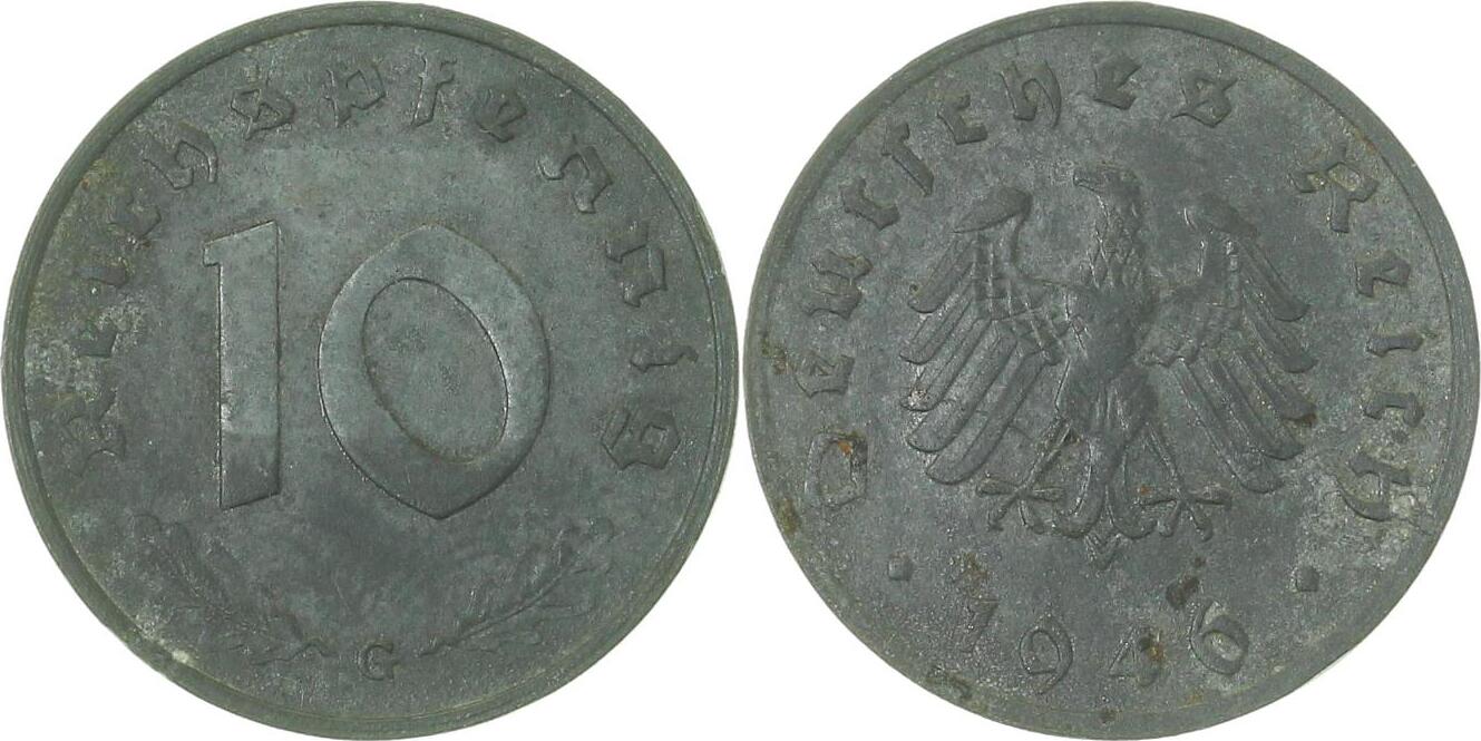 37546G~2.0 10 Pfennig  1946G vz J 375  