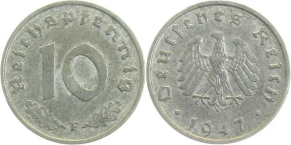 37547F~2.5 10 Pfennig  1947F ss/vz J 375  