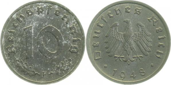 37548F~0.95 10 Pfennig  1948F prfr. fein!! J 375  