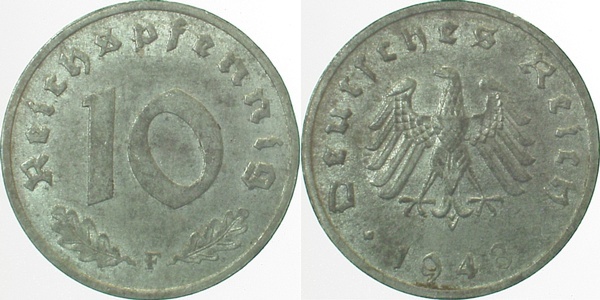 37548F~1.2 10 Pfennig  1948F prfr J 375  