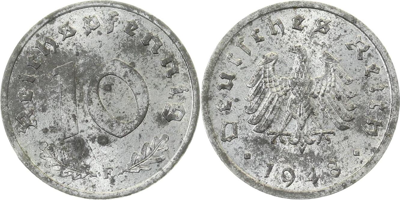 37548F~1.5 10 Pfennig  1948F vz/stgl J 375  