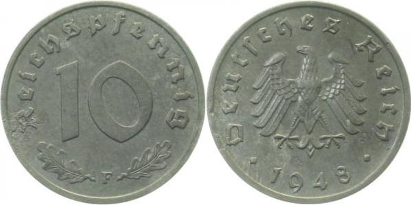 37548F~2.5 10 Pfennig  1948F ss/vz J 375  