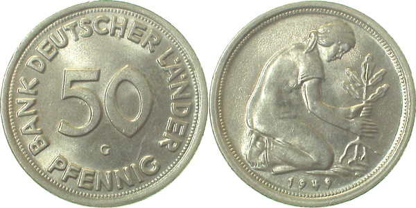 37949G~1.2 50 Pfennig  1949G bfr J 379  