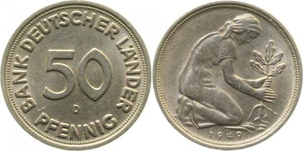 37949D~1.2 50 Pfennig  1949D bfr J 379  