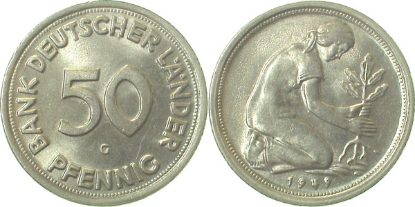 37949G~1.2 50 Pfennig  1949G bfr J 379  