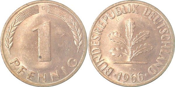 38066G~1.2 1 Pfennig  1966G bfr J 380  