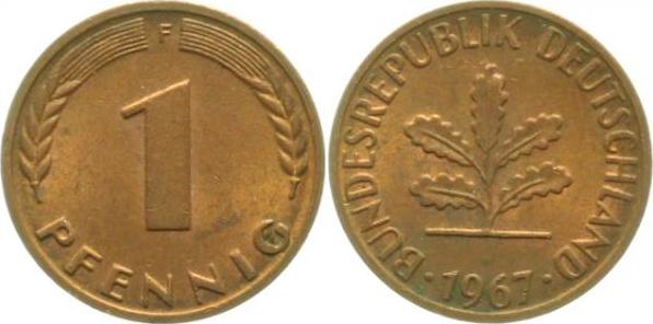 38067F~1.0 1 Pfennig  1967F stgl J 380  