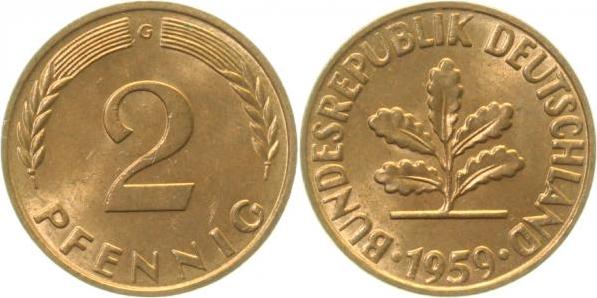 38159G~1.2 2 Pfennig  1959G bfr J 381  