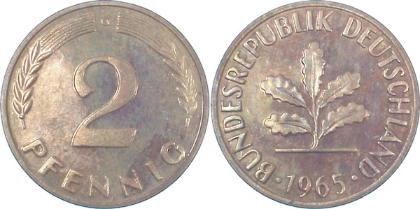 38165G~0.0 2 Pfennig  1965G PP J 381  