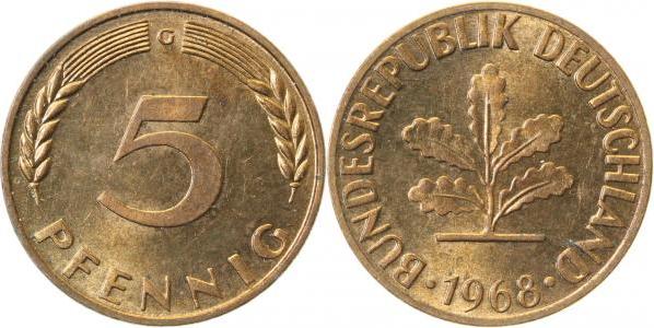 38268G~1.2 5 Pfennig  1968G bfr. J 382  