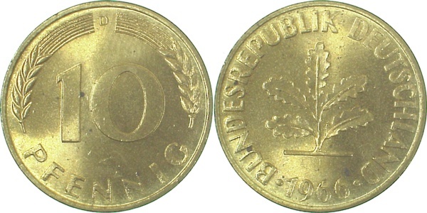 38366D~1.2 10 Pfennig  1966D bfr J 383  