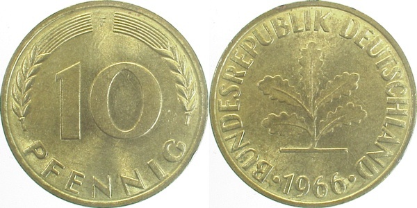 38366F~1.2 10 Pfennig  1966F bfr J 383  