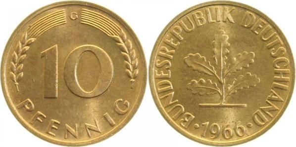 38366G~1.1 10 Pfennig  1966G bfr/stgl J 383  