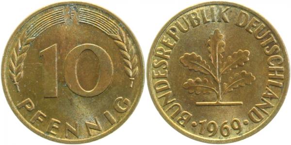 38369F~1.5 10 Pfennig  1969F f . bfr J 383  