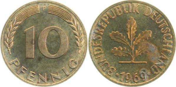 38369F~0.0 10 Pfennig  1969F PP 5100 Exemplare  J 383  