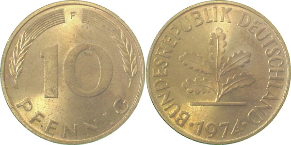 38374F~1.0 10 Pfennig  1974F stgl J 383  