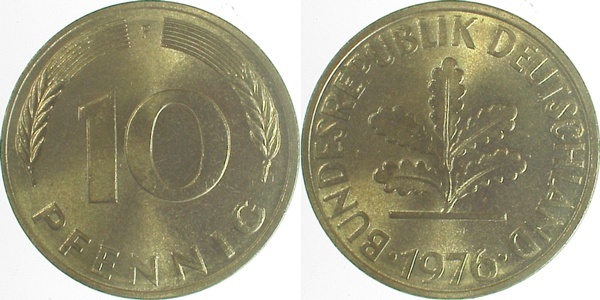 38376F~1.0 10 Pfennig  1976F stgl!! J 383  