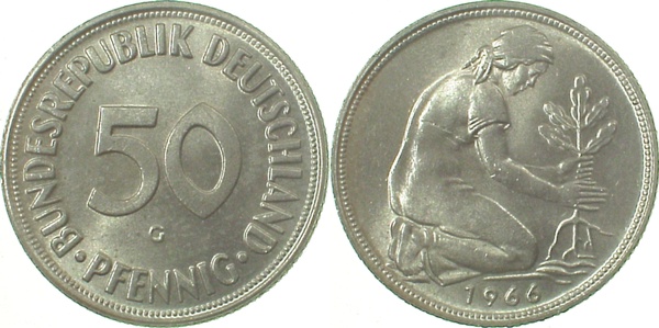 38466G~1.2 50 Pfennig  1966G bfr J 384  