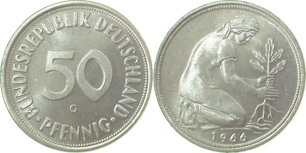 38466G~1.1 50 Pfennig  1966G bfr/stgl J 384  