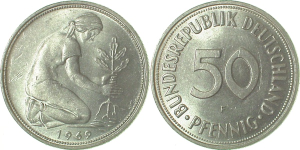 38469F~1.2 50 Pfennig  1969F bfr J 384  