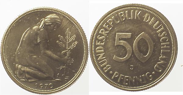 38470J~0.0 50 Pfennig  1970J PP 5000 Exemplare  J 384  