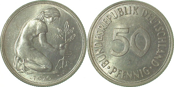 38470J~1.2 50 Pfennig  1970J bfr J 384  