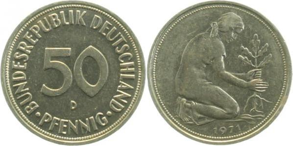 38471D~3.0v 50 Pfennig  1971D kleines Mzz. ss EPA 30K1  