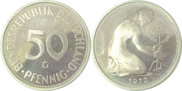 38472G~0.0 50 Pfennig  1972G PP.......10000 Exemplare  J 384  