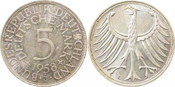 38758J~1.11a-GG   1958J stgl/bfr/stgl Erstabschlag (EA)! ! einer der schönsten je gesehen !!! J 387  