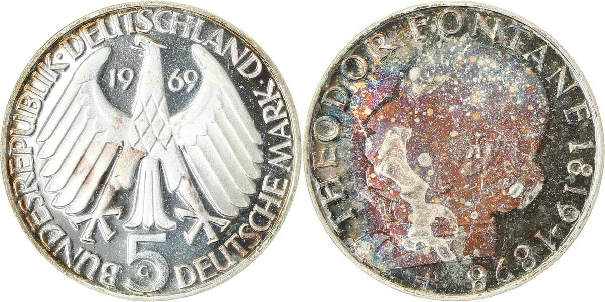 39969G~0.0b   Fontane 1969G PP mit super farbige Patina J 399  