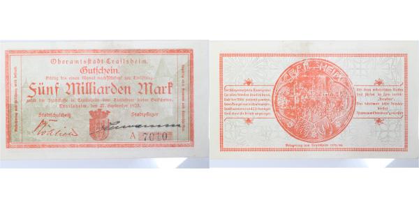 Crailsheim-  Crailsheim 1923 Notgeld druckfrisch selten Notgeld  