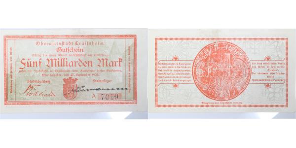 Crailsheim-  Crailsheim 1923 Notgeld druckfrisch selten Notgeld  