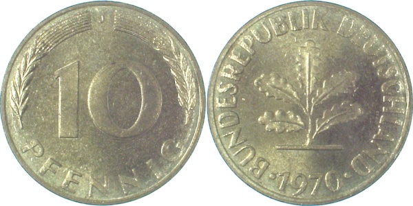 EPA-D26 10 Pfennig  1970J vz NBG 28.2  
