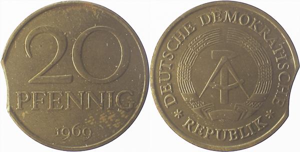F1511a69-2.0 20Pfennig  DDR 1969 vz Zainende J1511a  