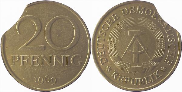 F1511a69-2.0c 20Pfennig  DDR 69 s.großes Zainende J1511a  