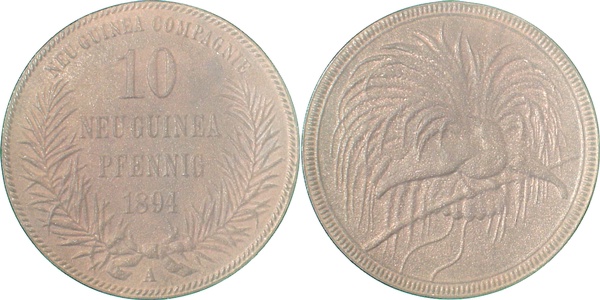 FF703 10 Pfennig  Neu-Guinea 1894A Fälschung J 703  