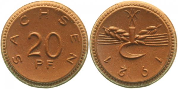 JN53-21 20Pfennig  Sachsen 1921 Franz.Prägung JN 53  