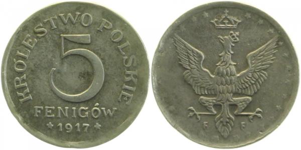 JN60517F~2.5 5 Pfennig  1917F ss/vz JN 605  