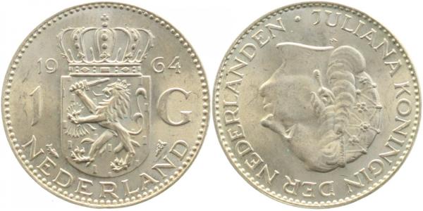 NL-1.0-64a 1 Gld. Niederlande 1964 unc NL-1.0  