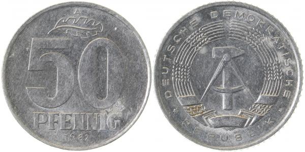 P151282A2.5 50 Pfennig  82A VS & RS deutl.doppelt!!!! J1512  