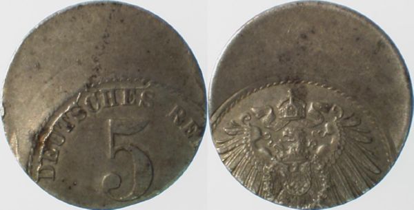 P297---2.5a 5 Pfennig  o.Mzz + o.Jz. D60 ss/vz J 297  