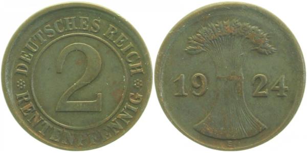 P30724E2.8 2 Pfennig  24E D5 ss+ J 307  