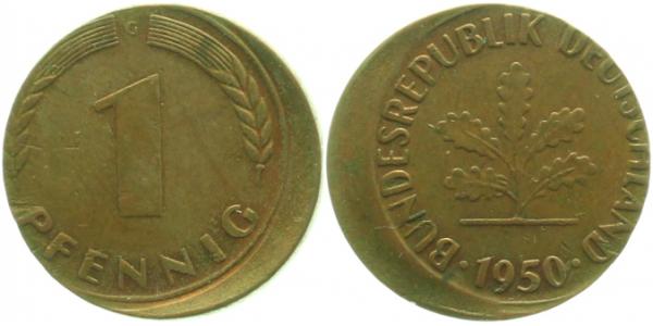 P38050G1.8 1 Pfennig  50 D5-10 mind. vz J 380  