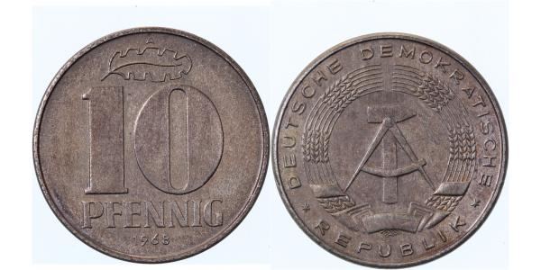 PROB1510c-1.5 10 Pfennig  1968A Messing 4,8 gr. f.bfr !!!!!!!!! J1510  