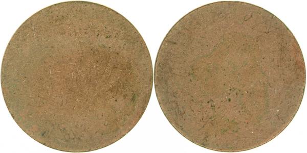 ROK381a 2 Pfennig  Rohling cu ungestaucht J 381  