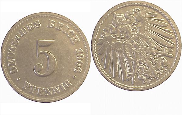 S01206D3.0 5 Pfennig  06D S315 ss J 012  