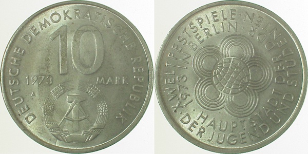 S154573A1.5a 10 Mark DDR Weltfestspiele ca.S290 J1545  